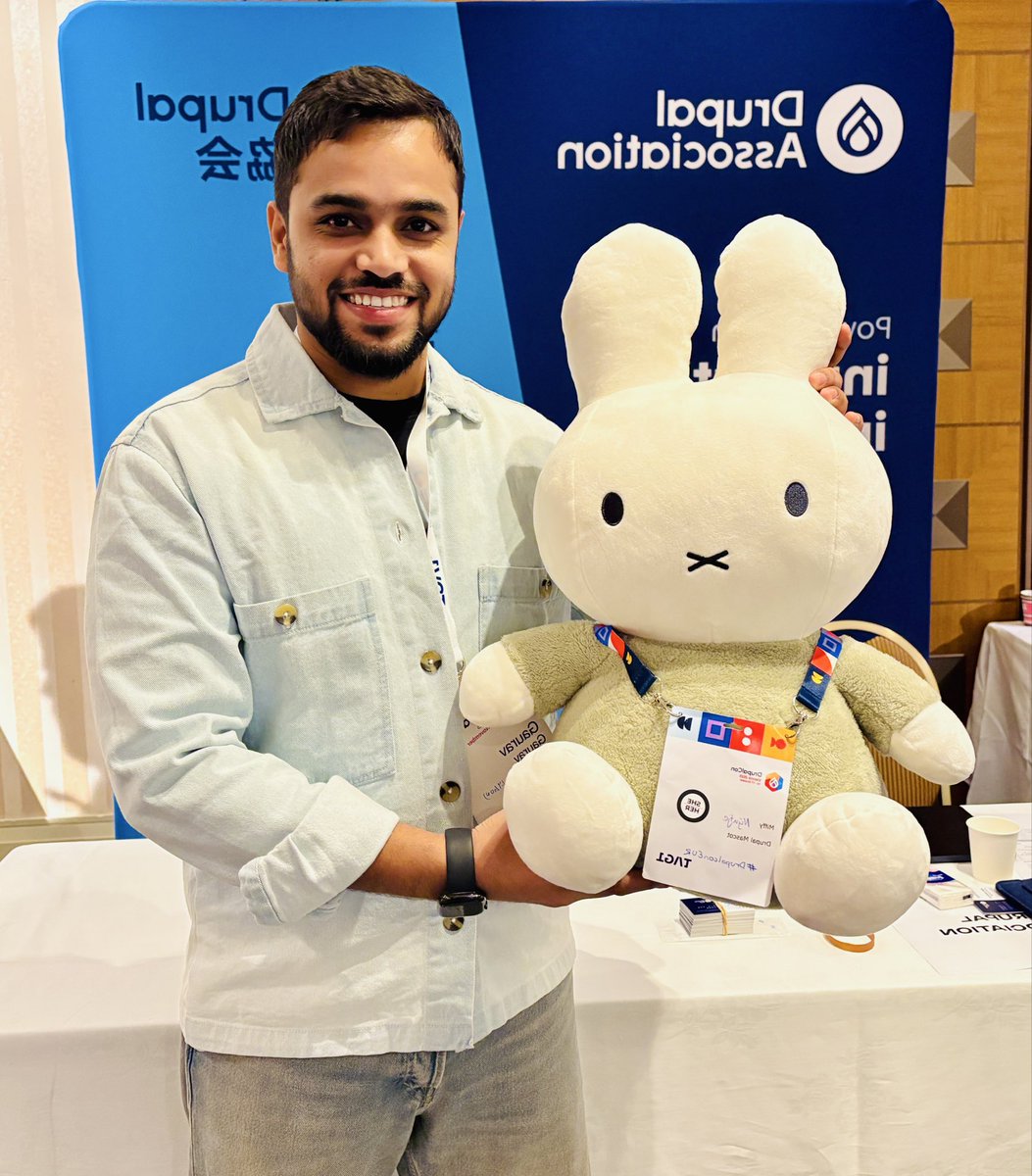 Gauravmahlawa10's tweet image. 🐰✨ Miffy is in Nara!
Joining the Mascot Contest at #DrupalConNara — hoping to win that #DrupalConRotterdam 2026 ticket!

Snapped my selfie with Miffy 📸💙
#DrupalMiffy #DrupalConAsia