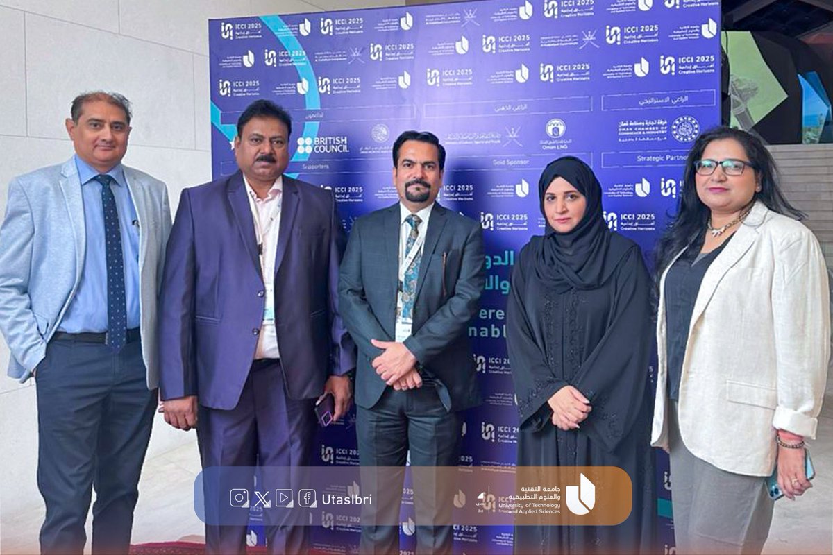 شارك عدد من أعضاء قسم الاقتصاد وإدارة الأعمال في فعاليات المؤتمر الدولي للصناعات الإبداعية والابتكار المستدام، الذي نظمته جامعة التقنية والعلوم التطبيقية بنزوى، واستضافه متحف عُمان عبر الزمان، بمشاركة واسعة من المختصين والباحثين في مجالات الإبداع والابتكار.
يأتي تنظيم المؤتمر في