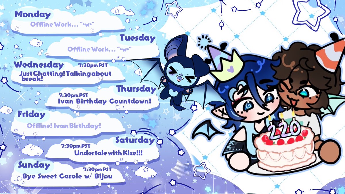 IvanBlueblood's tweet photo. Birthday Schedule!!!π¦πͺ
Nov 17- Nov 23
General: #IvanBlueblood
Live: #glamrocklive
Art: #Ivanbluebrush
Assets: #BluebloodAssets
Meme: #IvanBluepers
NSFW: #Ivantyew
Thumbnail: #ivanbluenail
Clips: #Ivancaught
Mascot: #Ivampie
fan sonas: #IvampieSona
miscellaneous: #Ivampile https://t.co/gmTcdGEp7H