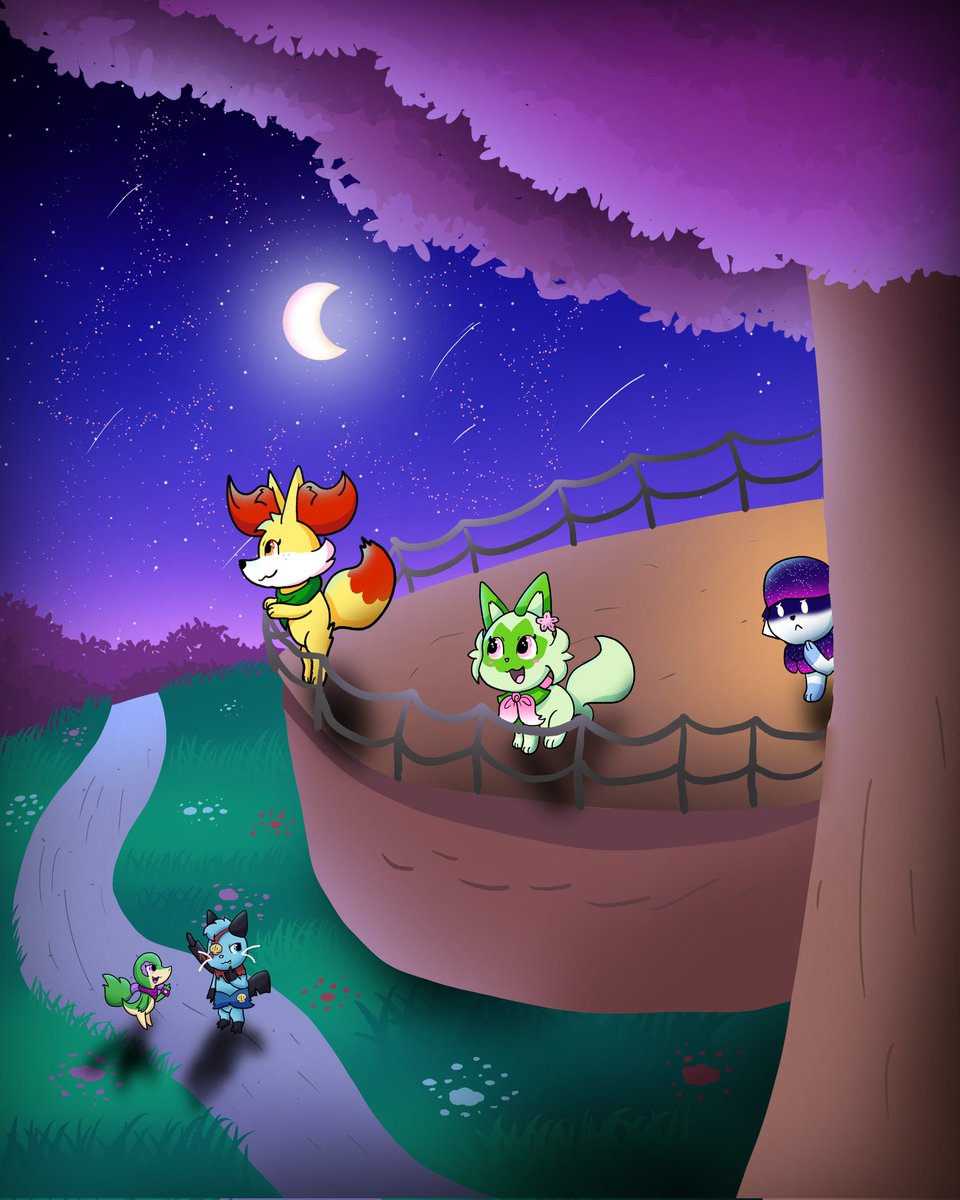 SprigaYoshi's tweet image. &quot;Guild life sure is neat, isn&apos;t it?&quot;

Chapter 2 of PMD:TEB will begin on January 3rd, 2026! 🌌🌸

#pokemon #art #pmd