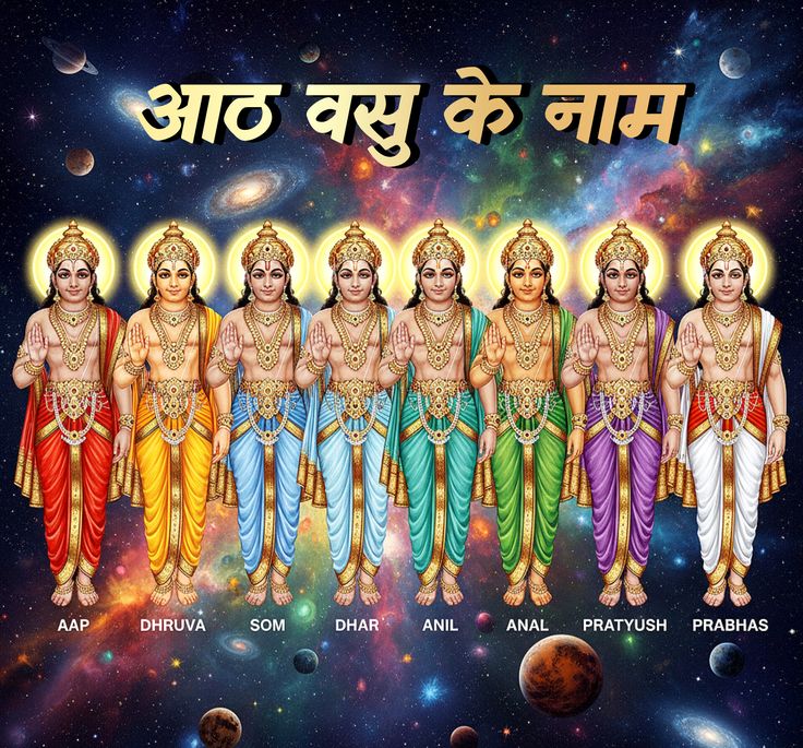 🔥 THREAD: जानिए “आठ वसु” कौन हैं? – प्रकृति के आठ दिव्य ऊर्जा-रूप 🔱✨

1/
हिंदू धर्म में आठ वसु प्रकृति की उन दिव्य शक्तियों का प्रतिनिधित्व करते हैं, जिनसे पूरा ब्रह्मांड संचालित होता है।
इनका वर्णन वेद, पुराण और महाभारत में मिलता है।
हर वसु किसी न किसी प्राकृतिक तत्व का