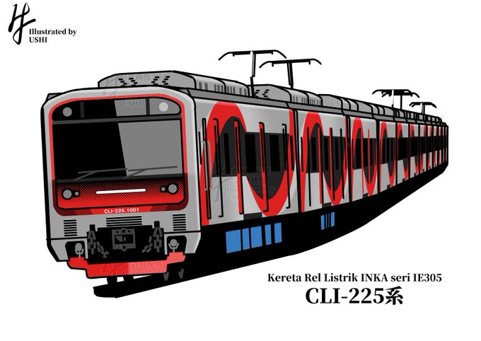 今後導入が予定されているインドネシアのINKA社製CLI-225系通勤電車を描きました。
現在導入が進んでいる中国中車青島四方機車製CLI-125系と共にKAIコミューターの主力として頑張ってもらいたいですね。 