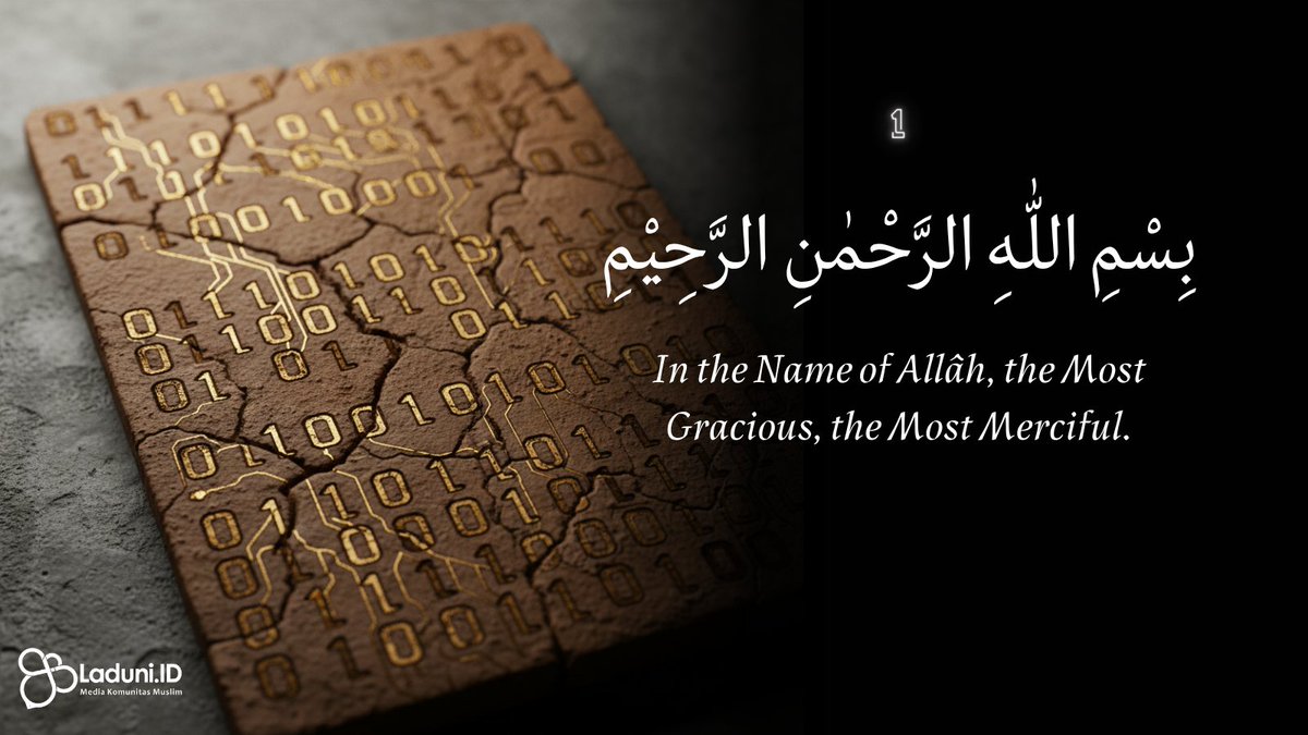 laduniid's tweet image. 𝗧𝗵𝗲 𝗨𝗹𝘁𝗶𝗺𝗮𝘁𝗲 𝗖𝗼𝗱𝗲
Decoding Your Purpose with Surah Al-Fatihah

Every great thing starts with a name. Before the morning coffee, before the first email, before presentation. It all begins with #Bismillah. The ultimate intention setter for a purposeful day. ﷽