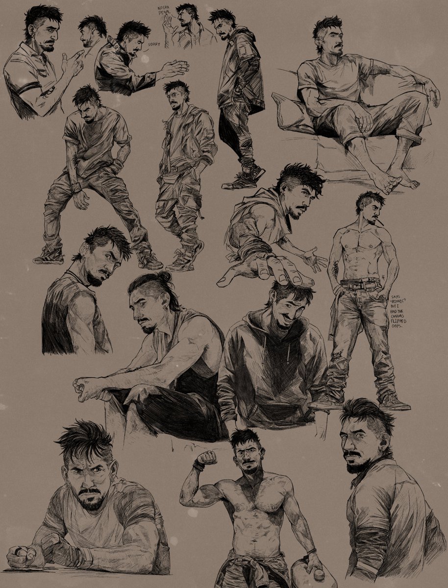 Fine, here are some close-ups of Miguel's body