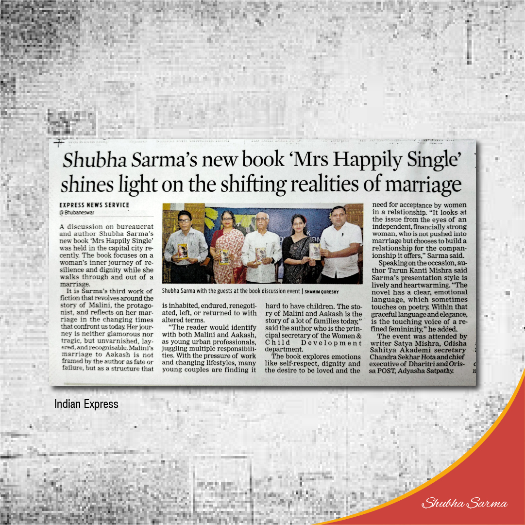 Shubha_Sarma's tweet image. Renowned writer Sri Satya Mishra walked the audience through the twists, turns and nuances of Mrs. Happily Single. His insights made the evening unforgettable.

#BookLoversCommunity
#StorytellersOfIndia
#IndianAuthors
#BookLaunch
#ArtOfStorytelling
#ShubhaSarma