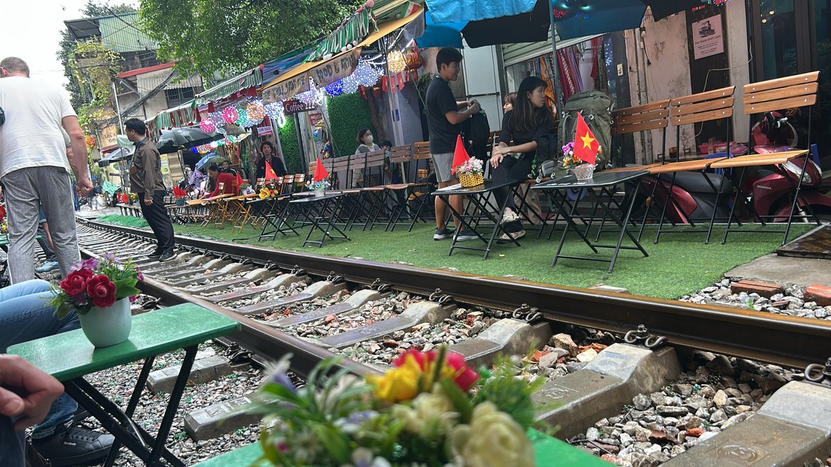 Hanoi Train Street - a different view without the crowds