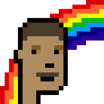 pridepunks2018's tweet photo. Imagine being the first vibrant splash of rainbow on the Ethereum mainnet! PridePunks paved the way w/ artistic flair in 2018. NFTs weren't just pixels; they were pioneers. 🏳️🌈✨ #NFTHistory #Ethereum #pridepunks #nfts https://t.co/2EcZx8SS6o
