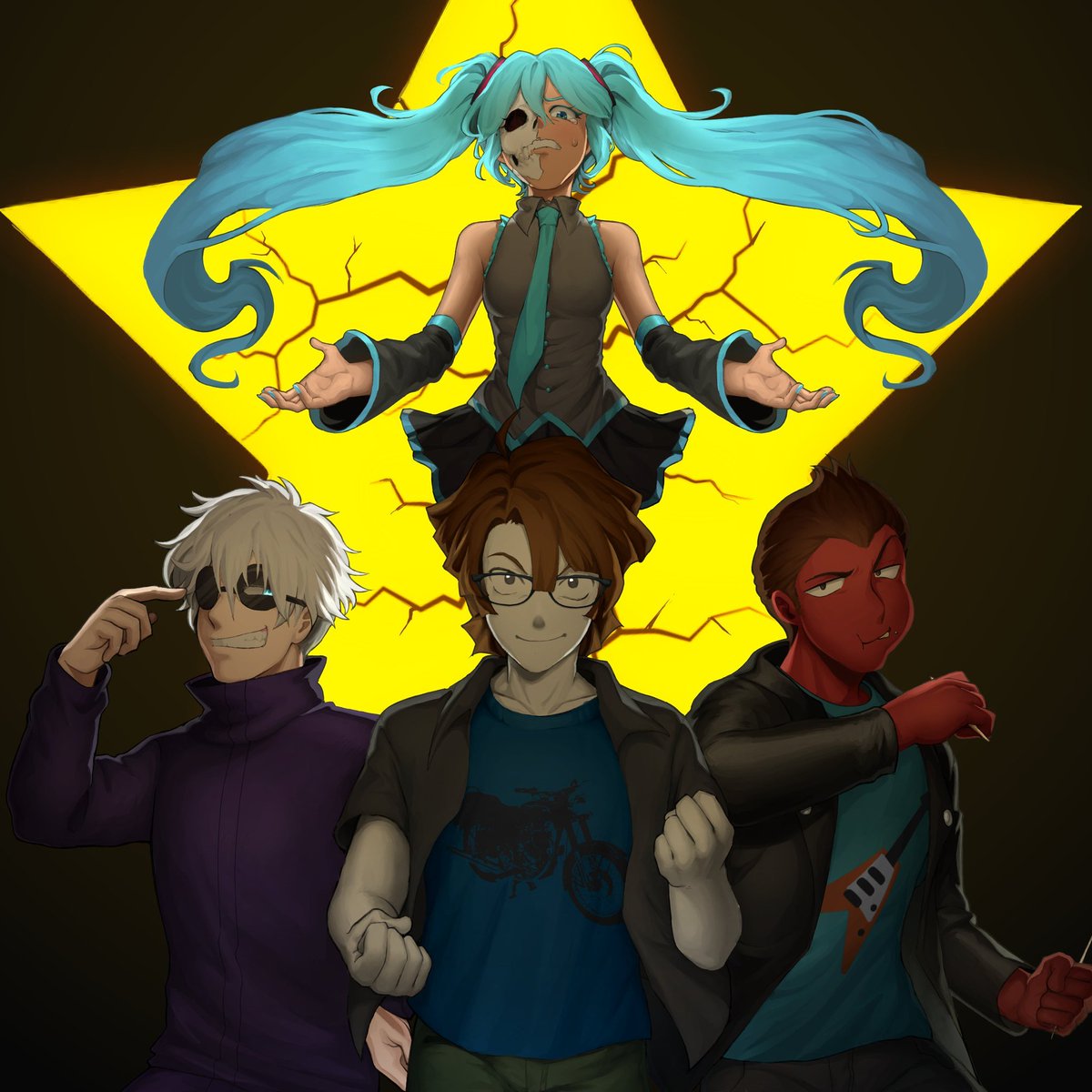 hatsunmikufan's tweet photo. ANNOUNCING THE OFFICIAL ACTORS
FOR
TURKEYSANDWICH
ONE LAST BITE
@PAPERJAMAZ as (Hatsune Miku)
@JustJack12377 as (Satoru Gojo)
@indi_core as (Bacon)
@Estrogen_Storm as (Redman)
Album cover by @kiaraminasake20 https://t.co/x75QVCZtWa