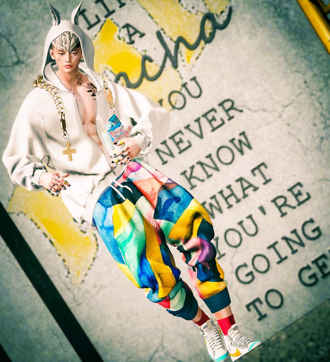 Aki_Gunshin's tweet image. [ AGATA mode ]
Drew hoodie and Earl necklace
Oliver pants
@Sora_Tatham  @AGATA_mode