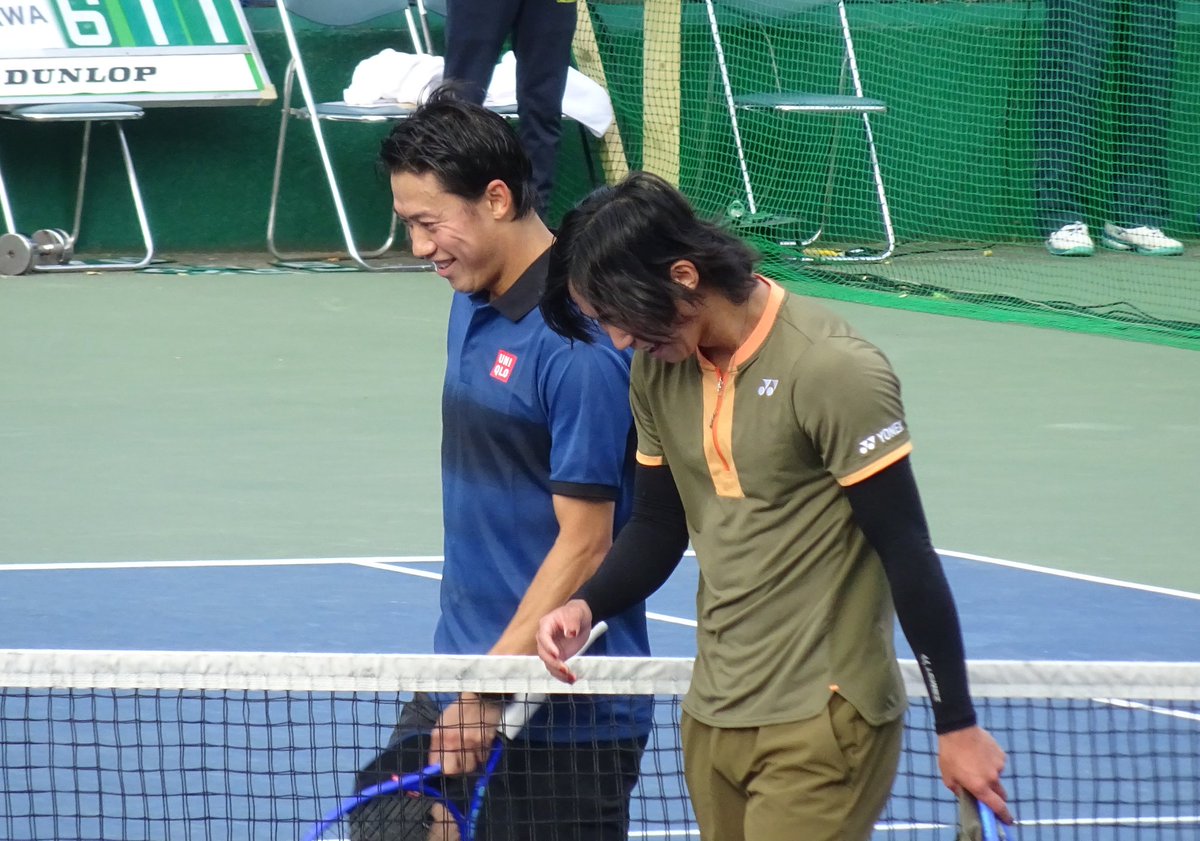 Nishikori wins 4-6 6-1 6-1 in his first comeback match
#Nishikori #横浜慶應チャレンジャー