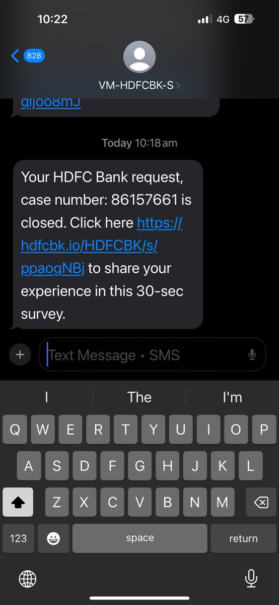 reemstini's tweet photo. @HDFCBank_Cares Once again I received a msg directly saying case closed. @RBI @HDFC_Bank https://t.co/Wy7dKnWAzU
