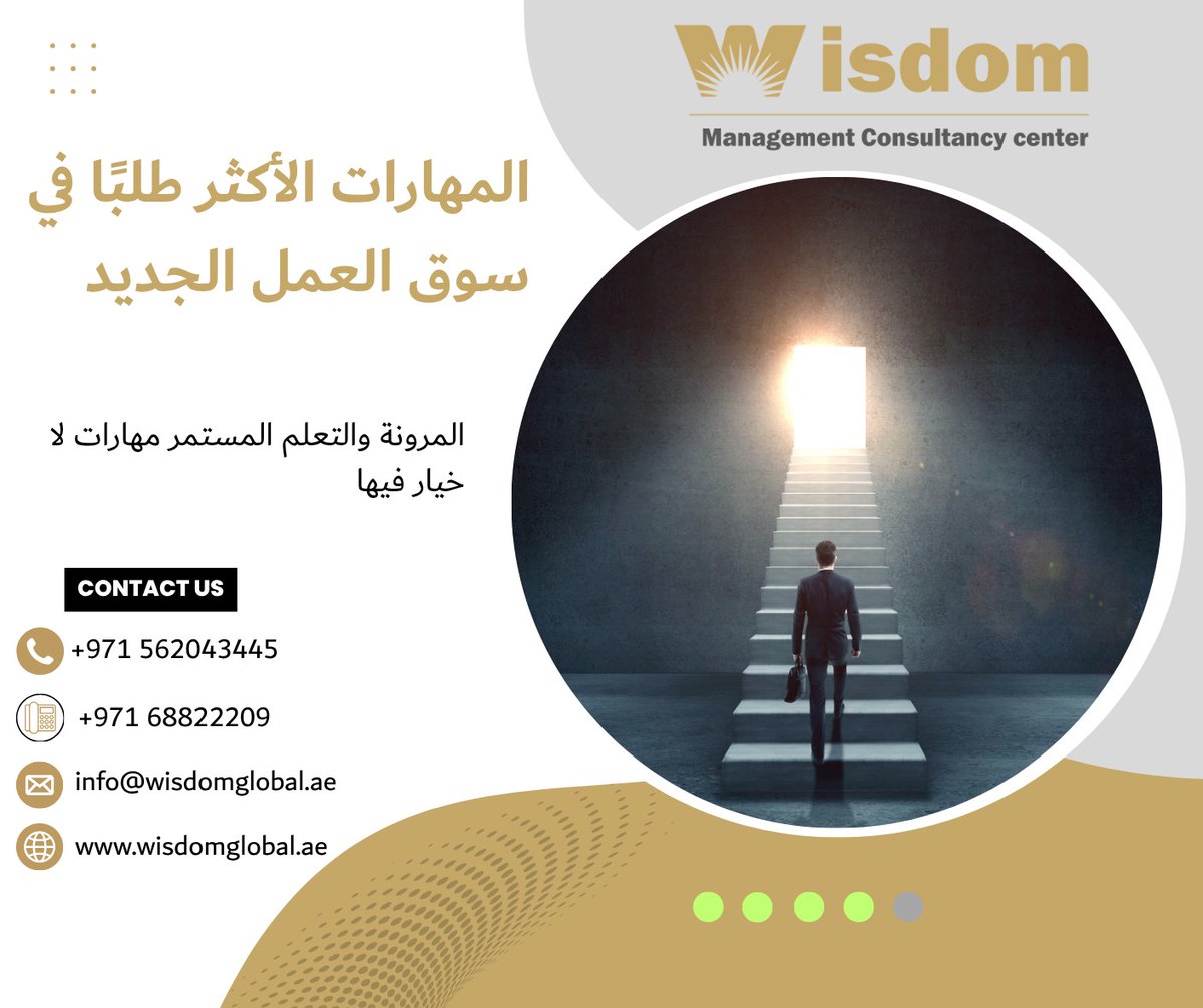 WisdomGlobalae's tweet photo. المهارات الأكثر طلبًا في سوق العمل الجديد
=========================
هل تطوّر المهارات التي يبحث عنها السوق فعلًا؟

#مهارات_المستقبل #تطوير_المهارات #wisdom_الاستشارات https://t.co/WE9XZzZVBf