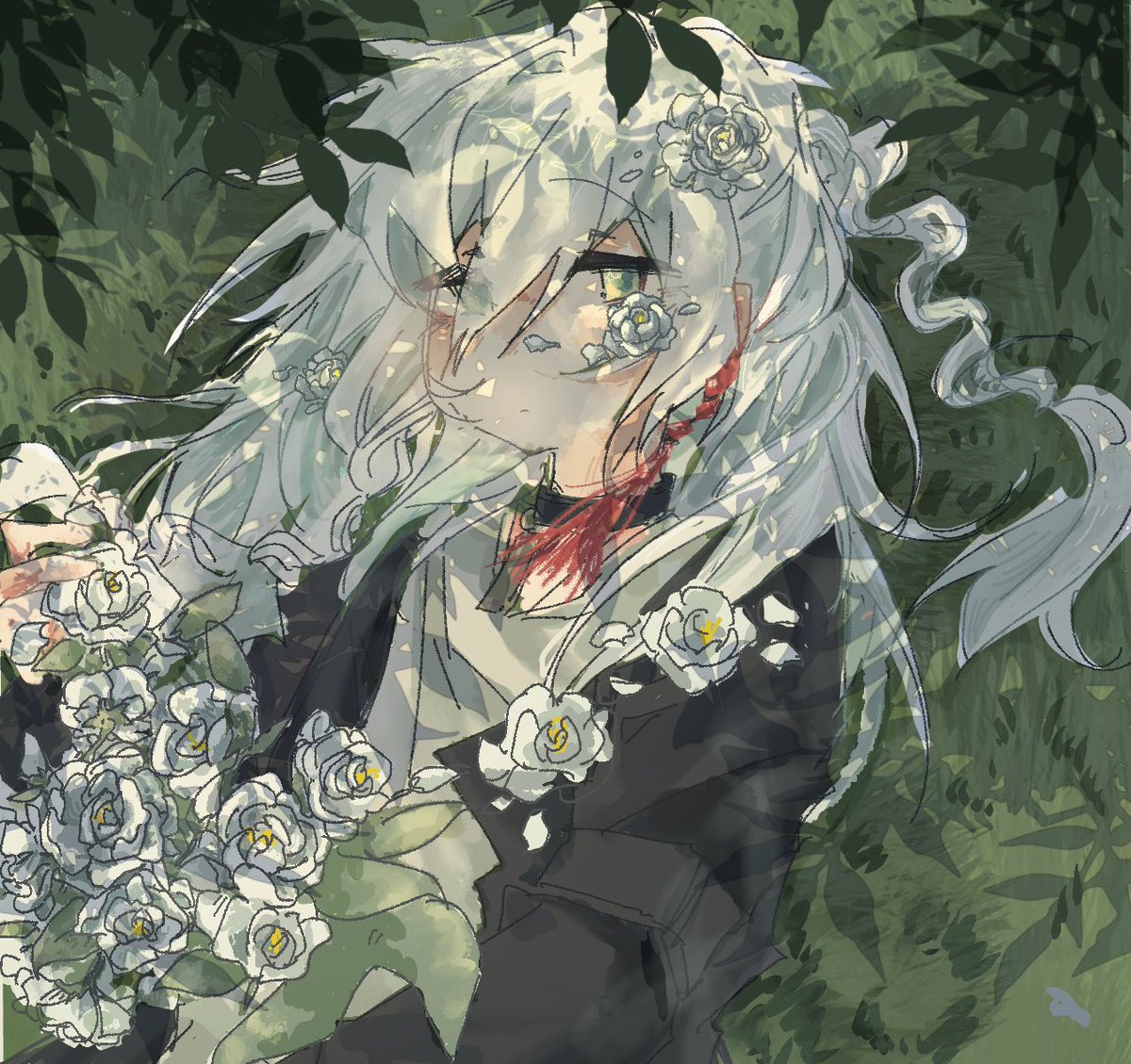 teneye0719's tweet photo. #さいとうなおき気まぐれ添削希望
1夏の潮汐
2teneye（十目）
3オリジナル作品
4この絵は私が最近、創作の停滞期を突破して作り上げた作品です，人物が草地に横たわり、木陰に覆われた雰囲気���試してみたい。
（機械翻訳で申し訳ございません、文字数が足りない��で返信をご参照ください） https://t.co/ZXoiPDwkV9