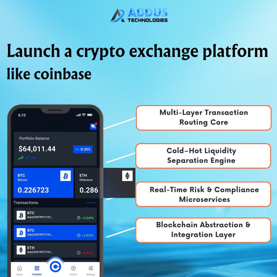 addustech's tweet image. Our Coinbase Clone Script relies on controlled settlement, strict custody logic &amp;amp; unified chain handling for steady, silent scale

Visit: addustechnologies.com/coinbase-clone…

#coinbaseclonescript #StockMarket #Bitcoin $BTC #crypto #coinbasewallet #Cambodia #Singapore #China #USA #UK #UAE