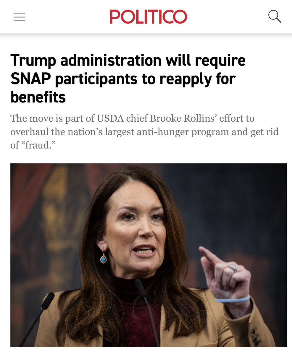 wtpBLUE's tweet image. #SNAP  #RepublicansAreTheProblem   #wtpBLUE   WE THE PEOPLE
 
First, Trump cut SNAP by $186 BILLION!  Now, all SNAP recipients are required to reapply for SNAP, creating red tape that will make it harder for 17M children who rely on SNAP to eat.  Most of them are already required…