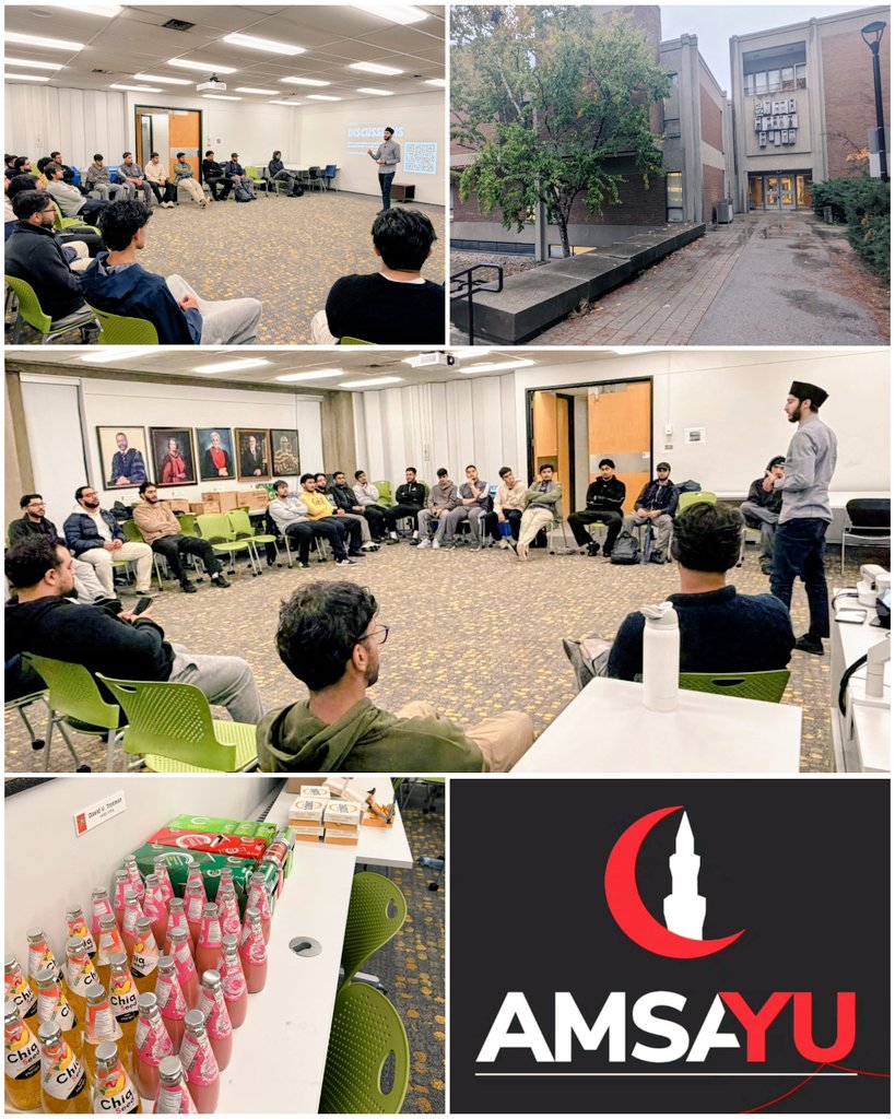 Always an awesome time connecting with Khuddam brothers here at Toronto's York University 🇨🇦
 
Very uplifting to see the talent and sincerity in this group of Ahmadi Muslim Youth, Masha'Allah.

May Allah continue to strengthen their faith and their bond with Khilafat - Ameen 🙏