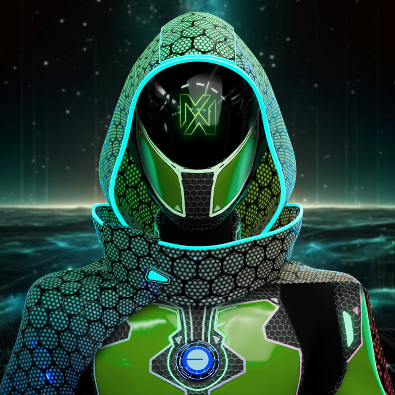 Crypto_Jutsu's tweet photo. #MetawinnerOfTheDay: Day 9
MOTD: METAWINNER #7100 🔋
Token: #7325
Exosuit: M1 Star Guardian Green
Hoodie: M1 Rainbow
Medallion: Base Chain
Great green combo & match with the background.
Btw, please check my pinned post - please share. Thanks 🙏
#MetaWinner #Metawin $CASINO #PFP
---
🔔Follow to discover more MetaWinners NFTs!
➡️ For updates & news on the project, follow @MetaWin | @Meta_Winners | @Skelhorn