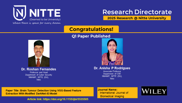 RnDNitteDu's tweet photo. Congratulations! https://t.co/21HRTnY65c