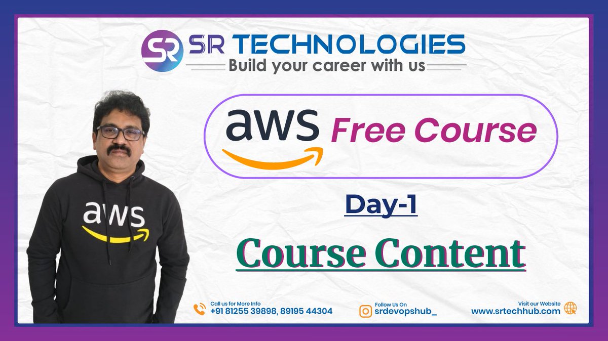 srdevopshub9's tweet image. AWS Free Course Day 1 is live.

A complete breakdown of the AWS course content for beginners.

Start your cloud journey with SR Tech Hub.

Watch Day 1: youtu.be/ekP74oJeVIE

#AWS #AWSFreeCourse #AWSDay1 #AWSTraining #AWSBeginners #CloudComputing #SRTechHub
