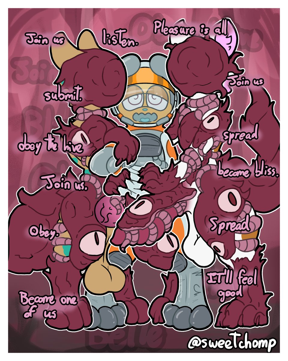 SweeterChomp's tweet photo. 🐕DAY 14: INFESTATION🐕

Ft. @AlexKittyAD &amp; @Thiccyeener
 
One for the freakkyyy enjoyers :3 https://t.co/k1UILv3hGE