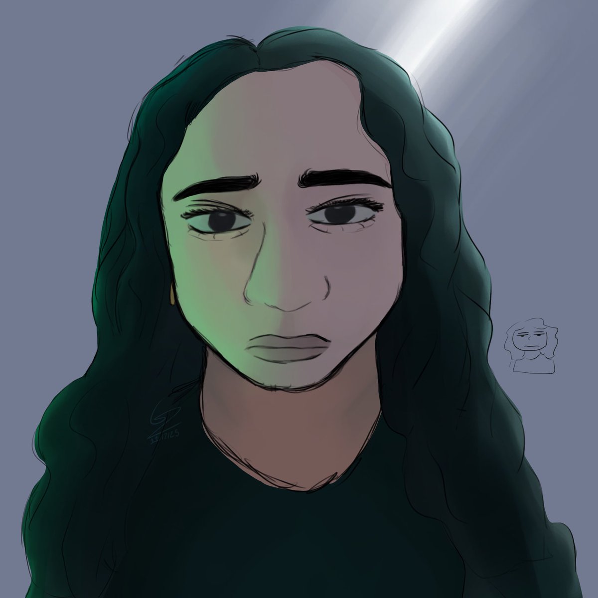 gabyzzz_art's tweet image. Self portrait of me! :P #selfportrait #art