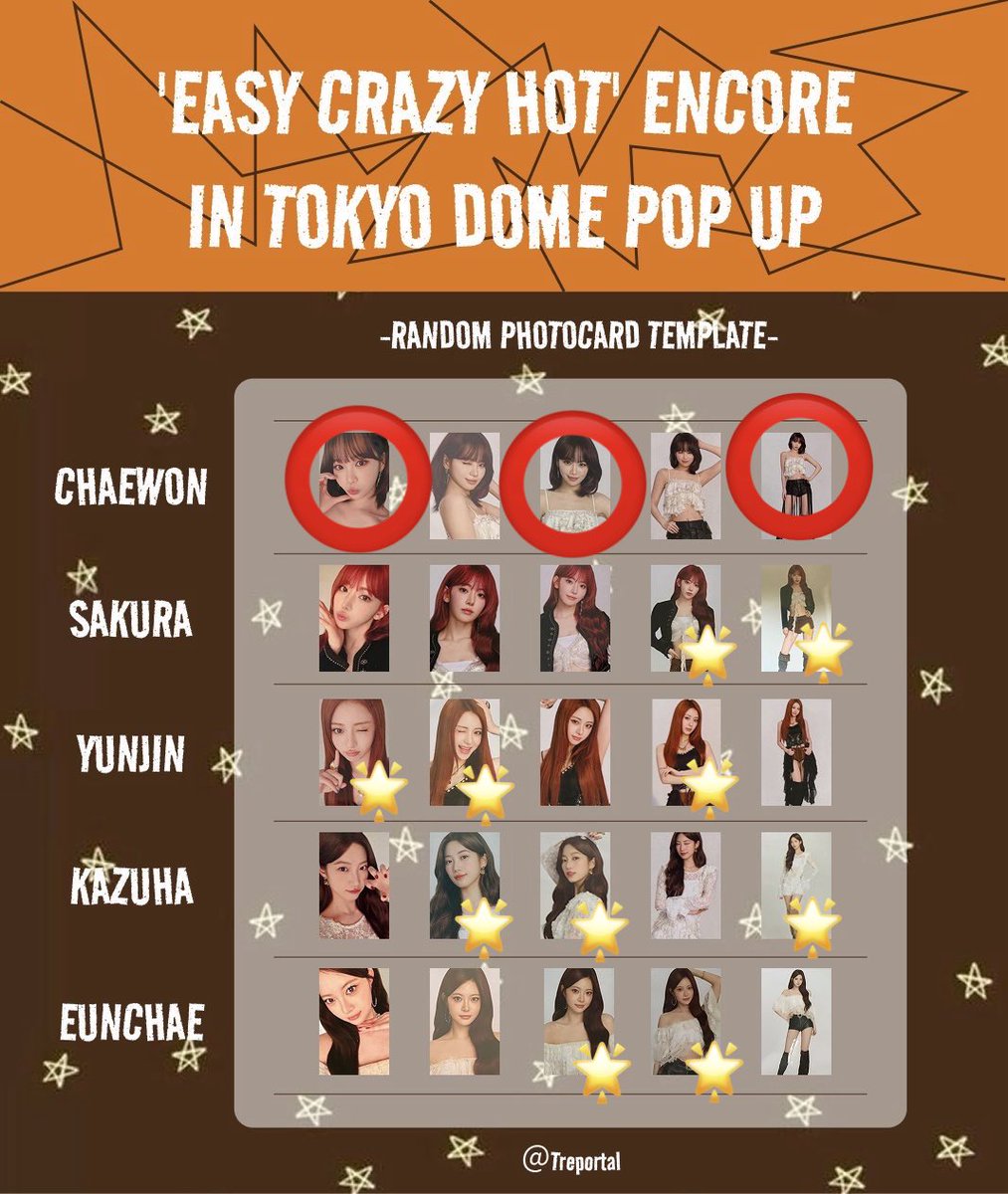 chaewona81's tweet photo. LESSERAFIM TOUR 'EASY CRAZY HOT'
ENCORE IN TOKYO DOMEトレカ 交換 ルセラ ルセラフィム

【譲】  画像🌟

【求】  トレカ　チェウォン（画像⭕️）

東京ドーム手渡し（両日参戦します）
お気軽にDM・リプお願いします！！ https://t.co/xZydx2Hfij