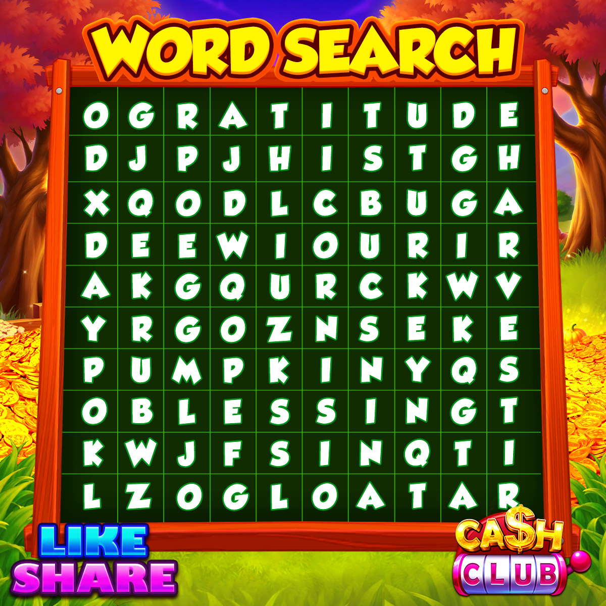 CashClubCasino's tweet image. 🔗FREE COINS--&amp;gt; s-cc.net/lsmig6ql
👉FREEBIES + UP TO 15% PAY DISCOUNT HERE--&amp;gt; s-cc.net/E17Iz6X
🍁Let us know THE FIRST WORD that catches your eye!👀
20 Replies = 1 extra COIN link
40 Replies = 2 extra COIN link
60 Replies = 3 extra COIN link

#WordPuzzle #SlotFun