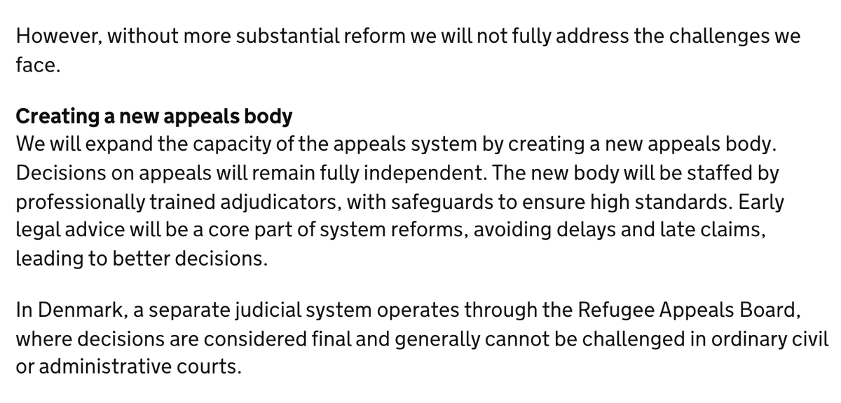 Wonkypolicywonk's tweet image. In 1996, when working on asylum policy at Amnesty, shadow home secretary Jack Straw commissioned me to write him a &apos;private&apos; paper on reform of asylum appeals.

I proposed a new, *non-judicial* appeal body.

My proposal went nowhere. But, 29 years later, here we are. A short 🧵