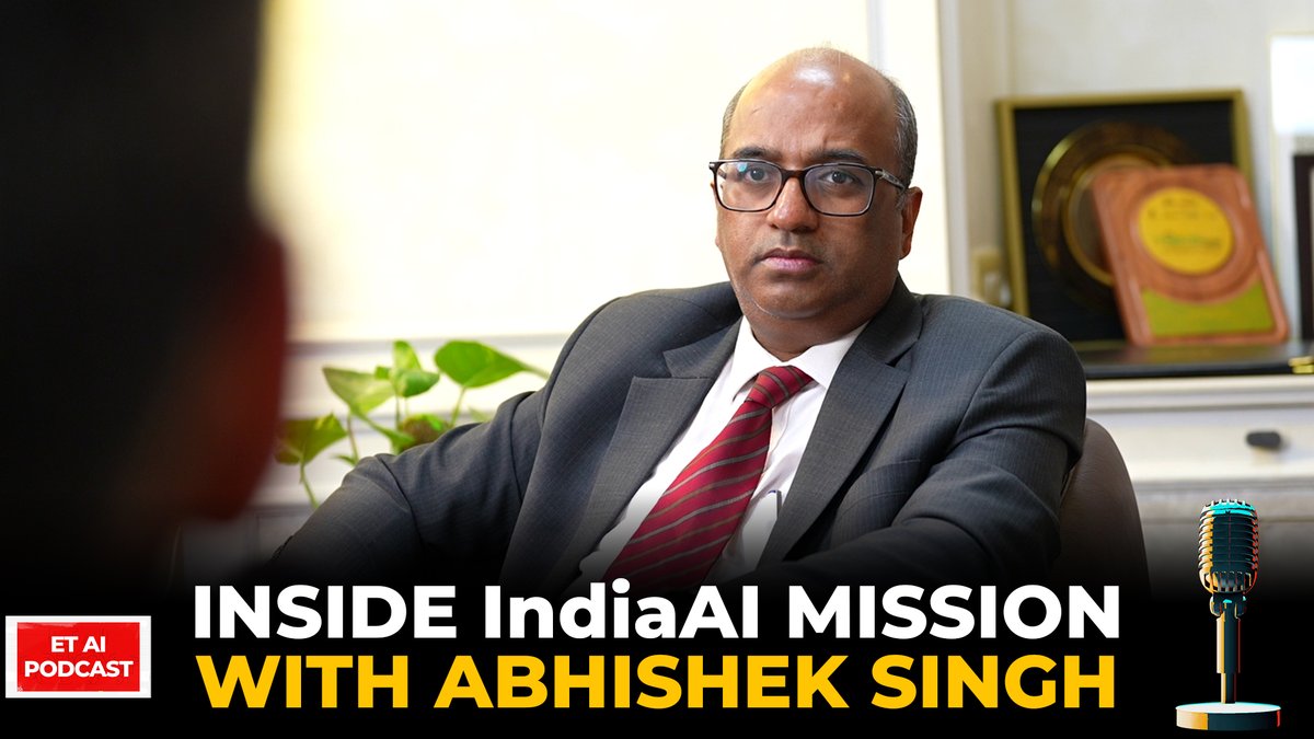 EconomicTimes's tweet image. #LIVE: 📺 Watch the premiere of 🎙️ET AI Podcast with Abhishek Singh: IndiaAI’s Architect on how India plans to take the big AI leap here: ecoti.in/WfzcRY 
@OfficialINDIAai @GoI_Meity @abhish18