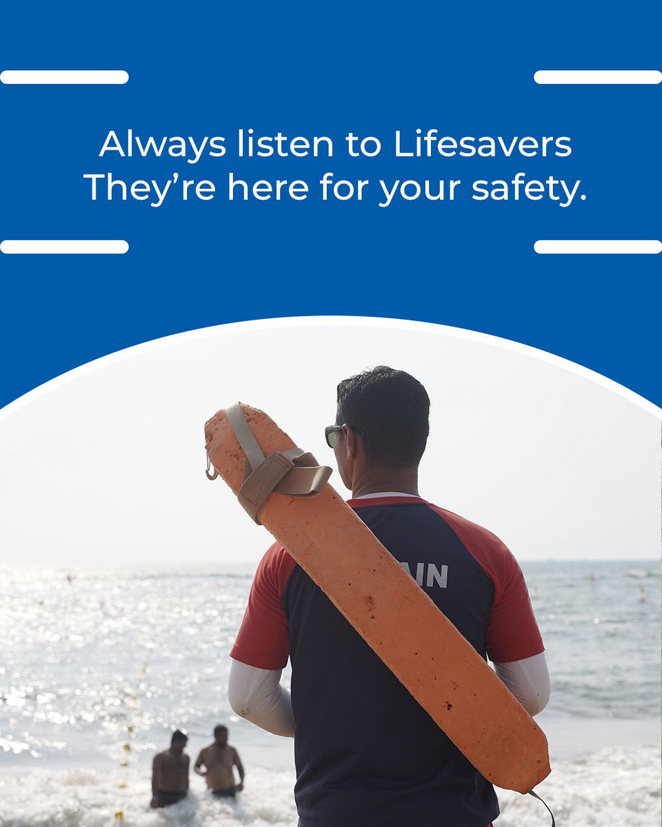 DrishtiMarine's tweet image. Stay safe, stay smart, stay within the flags. 

Our lifesavers are here to keep you safe, but safety starts with you.

Our lifesavers are always watching over you, just make sure you’re doing your part too. 💪

#DrishtiMarine #BeachSafety #SafeShores #GoaBeaches #LifesaversOnDuty