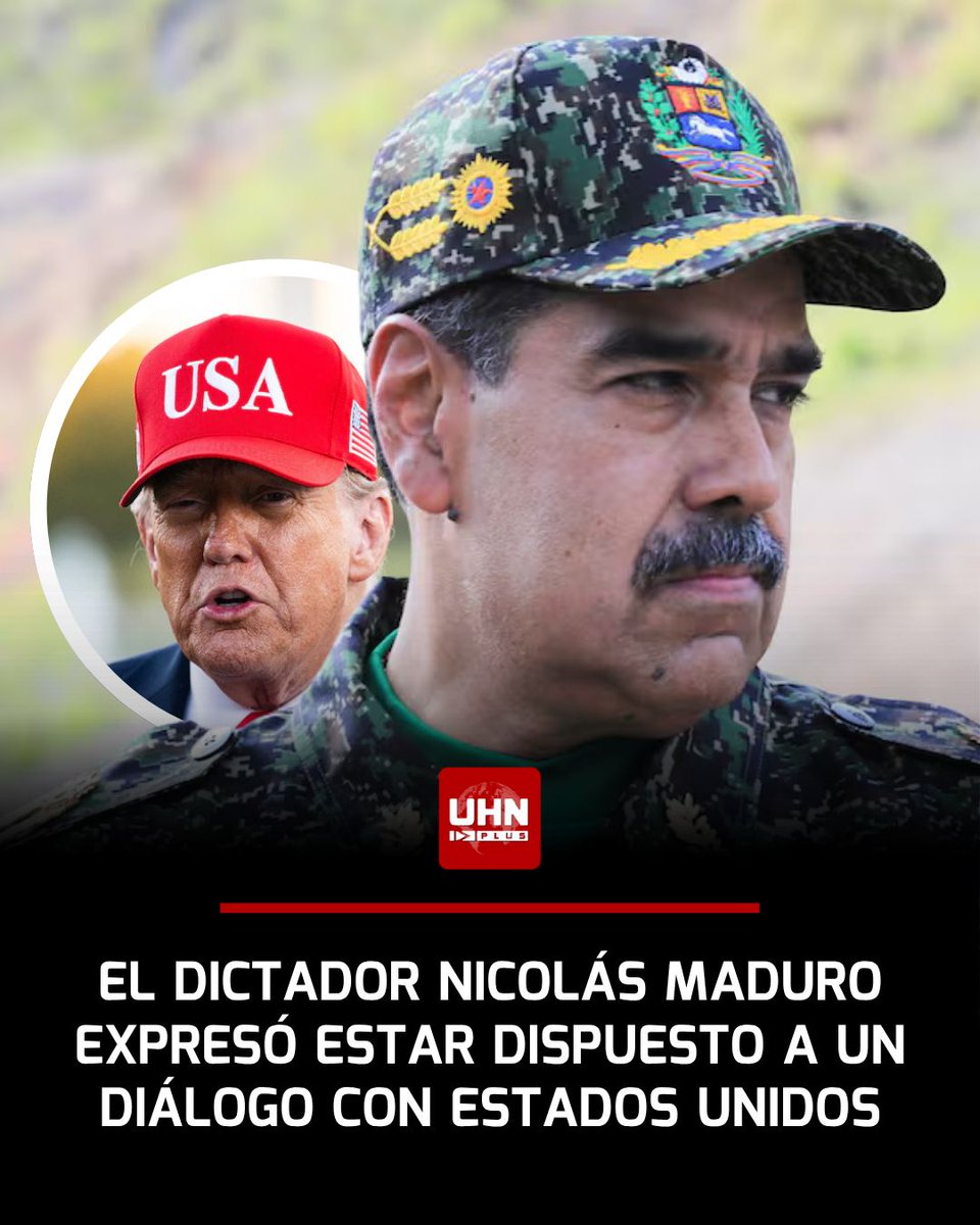 UHN_Plus's tweet photo. 🇺🇸🇻🇪‼️ | El dictador Nicolás Maduro expresó su postura sobre un eventual diálogo directo con Estados Unidos. https://t.co/jJZOvW7V8u