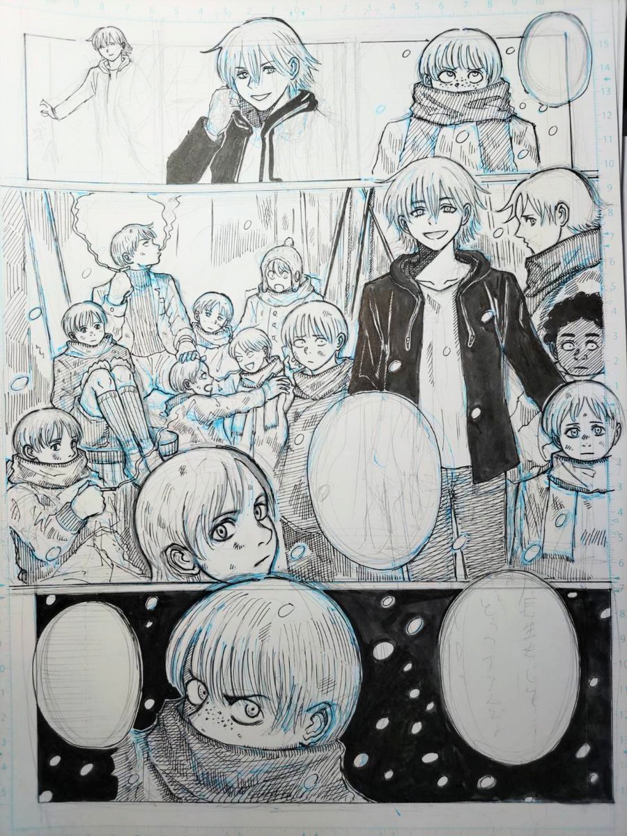 作者不詳　ペン画 作者不詳 ペン画 ペン画手帳」2025 Inktober4~1｜猫灯夜譚