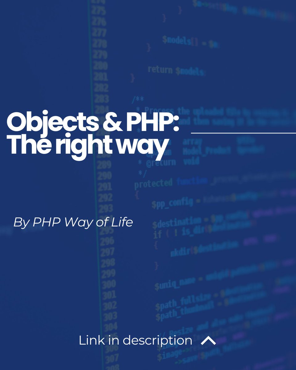 PHPZenOrg's tweet image. Objects in PHP: useful
But not the answer to everything

Too much OOP = verbose, heavy, hard to follow.
Sometimes, procedural logic is simply clearer.

Use objects when they matter + keep code simple.

🔗 LINK: phpwayoflife.com/fr/manifesto#o…

#PHP #Coding #Backend #CleanCode #Dev