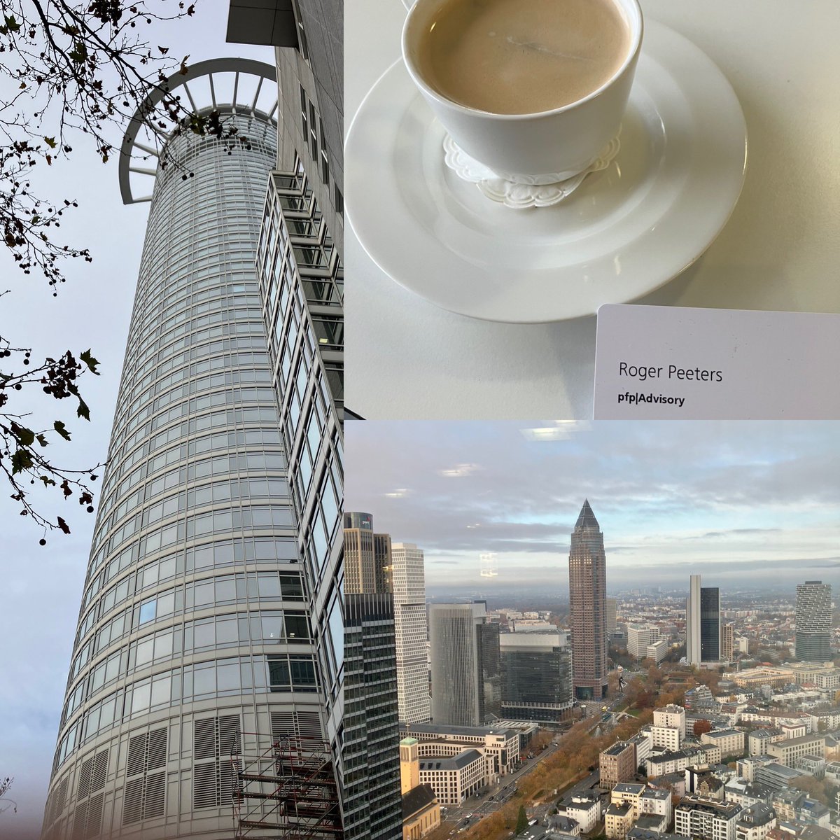 Heute und morgen auf der Konferenz der DZ Bank. Wie immer gute Aussicht, wenn auch bei heute recht herbstlichem Wetter.