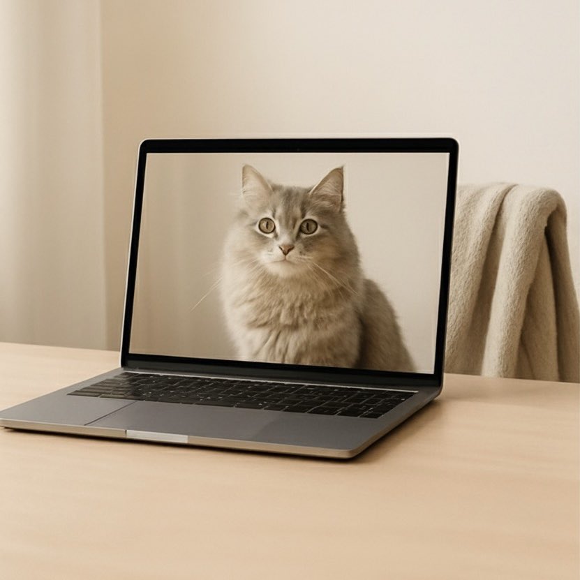 paniaguai's tweet image. Your new comfort ritual: a 10-minute live Zoom session with a calm cat.
Strangely soothing. Instantly grounding. Perfect for today. 👉 Book @pawsitivevibesz