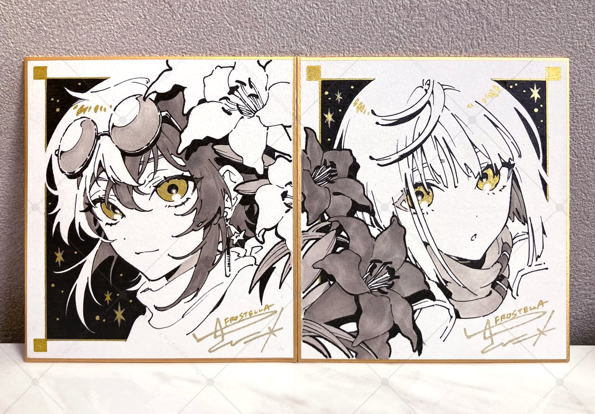 追加でミニ色紙描きました～ #コミティア154 #COMITIA154