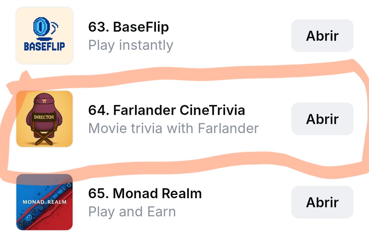CriptosLive's tweet image. Ya en el puesto 64 de las Mini Aplicaciones de Game en Base. Creo que es algo muy diferente a las Miniapps que existen actualmente
how-famous-are-you.vercel.app/cinetrivia