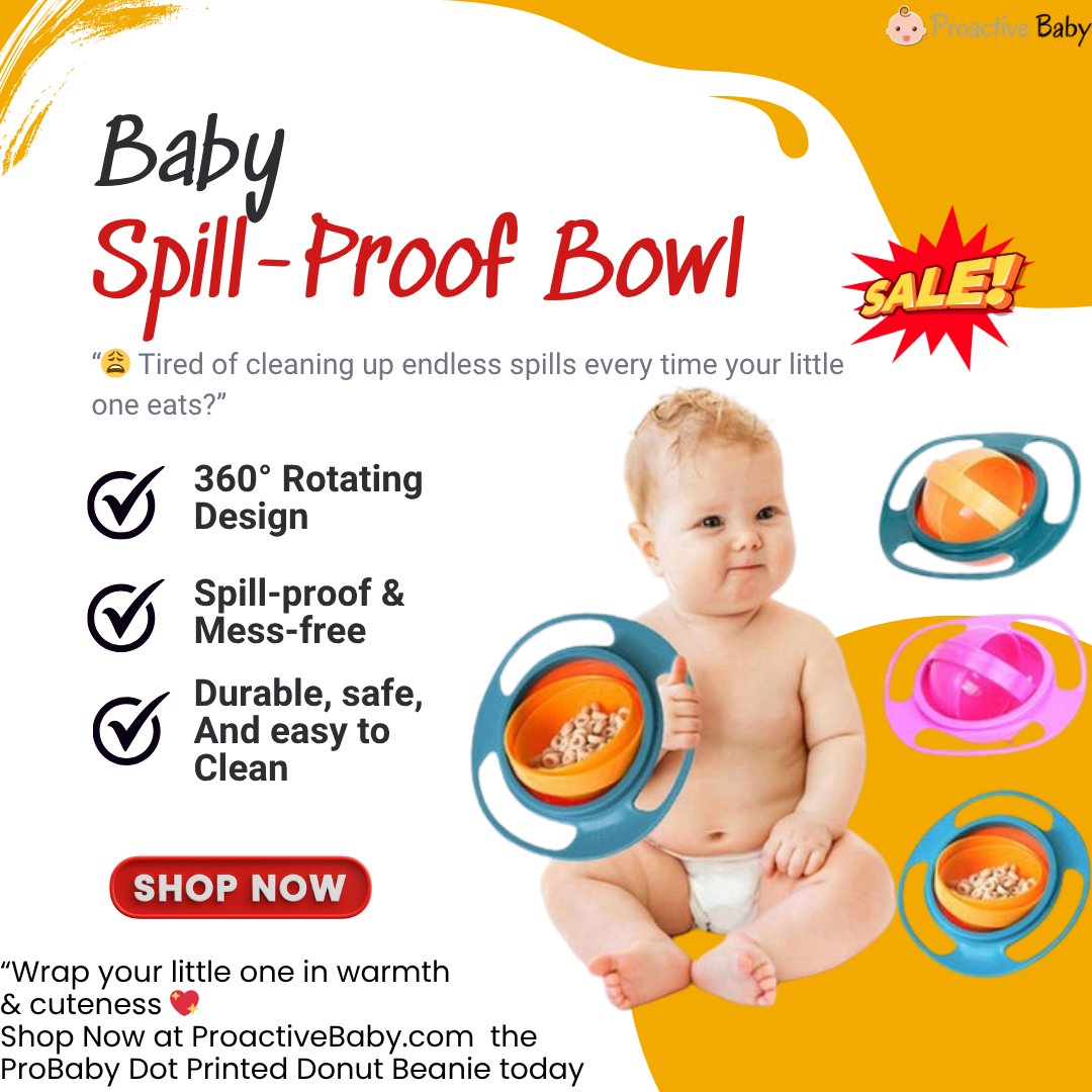 BabyProactive's tweet image. Say goodbye to messy mealtimes! 🤯👶
This spill-proof magic bowl keeps snacks inside no matter how much your little one twists, turns, or tumbles! Perfect for car rides, playtime &amp;amp; tiny tornadoes 😅
A must-have for every parent! 💯
#BabyEssentials #ParentingHacks #SpillProofBowl