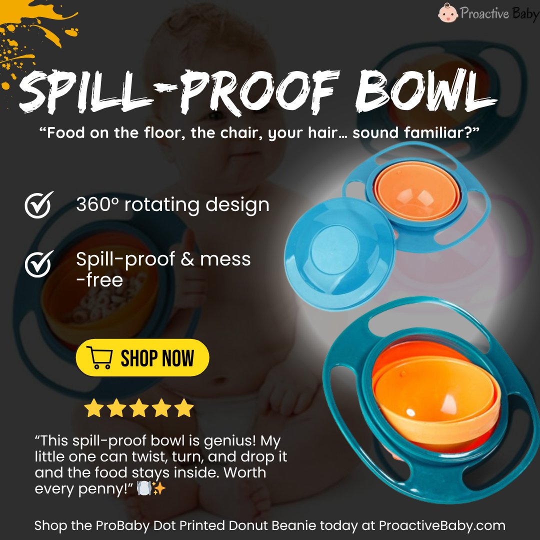 BabyProactive's tweet image. Say goodbye to messy mealtimes! 🤯👶
This spill-proof magic bowl keeps snacks inside no matter how much your little one twists, turns, or tumbles! Perfect for car rides, playtime &amp;amp; tiny tornadoes 😅
A must-have for every parent! 💯
#BabyEssentials #ParentingHacks #SpillProofBowl