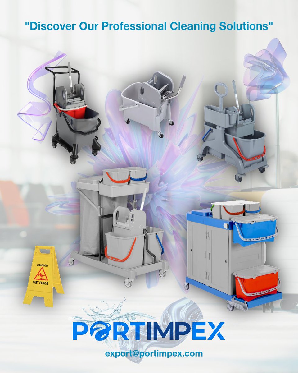 portimpex's tweet image. All the hygiene and cleaning solutions your business needs are right here!
 
Made in Turkey 🇹🇷
 
Contact us; export@portimpex.com
 
#ProfessionalCleaning #CommercialCleaning #CleaningSolutions #JanitorialSupplies #CleaningTrolley #MopBucket #singlebucket #doublebucket