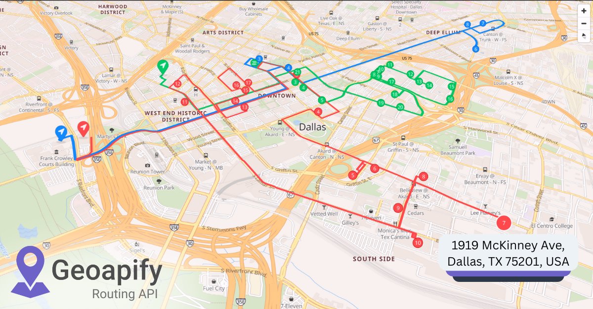 geoapify's tweet image. @geoapify/route-planner-sdk → v1.1.7 🚀
Now supports optional click-event handling:

timeline.on(&apos;onWaypointClick&apos;, (waypoint, agentIndex) =&amp;gt; {
 console.log(&apos;Clicked waypoint:&apos;, waypoint, &apos;Agent:&apos;, agentIndex);
});

Try it 👉 npmjs.com/package/@geoap…
 #Geoapify #Routing #WebDev