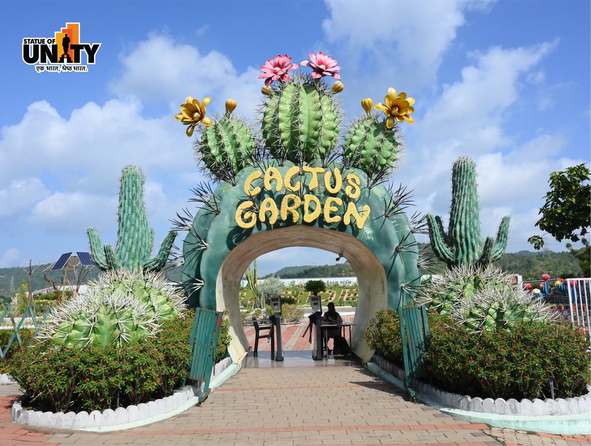 souindia's tweet image. Discover nature’s artistic side at the stunning Cactus Garden — where rare species bloom in harmony with the landscapes of Ekta Nagar.
#CactusGarden #StatueOfUnity #EktaNagar #150YearsOfSardarPatel