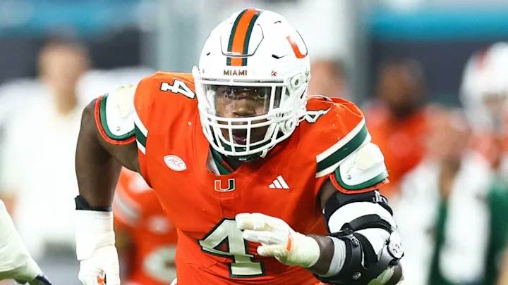 patternist_'s tweet image. Over the last 5 games Rueben Bain Jr. of @CanesFootball has an average rating of 73.56, 2 sacks and missed 50% of attempted tackles. Hard to see how @PFF have him as the top draft prospect.

#NFLDraft #DraftTwitter #NFLStats