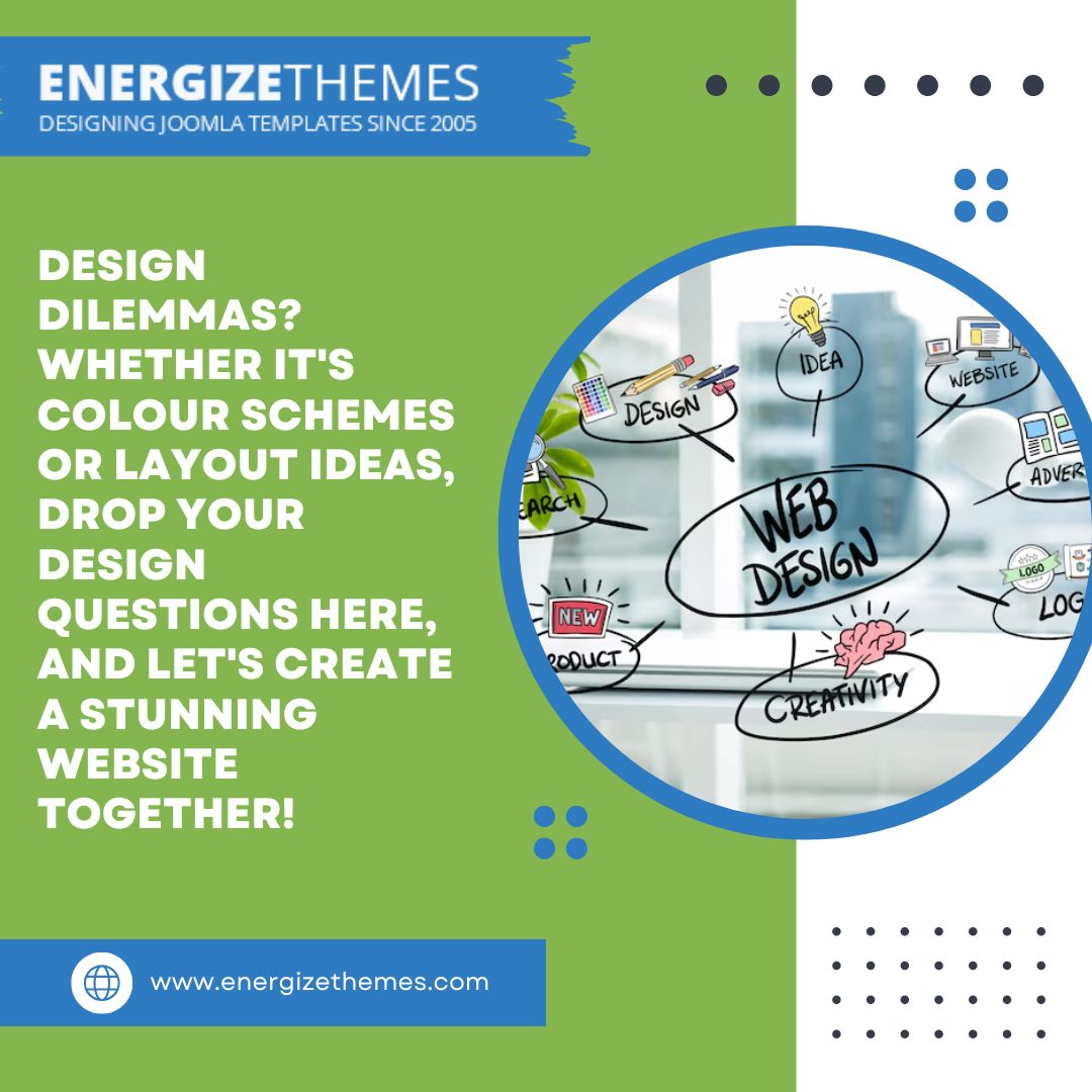 energizethemes's tweet image. 🖌️ &quot;Design dilemmas? Whether it&apos;s colour schemes or layout ideas, drop your design questions here, and let&apos;s create a stunning website together! 🌈🎨 #WebDesign #DesignHelp&quot;