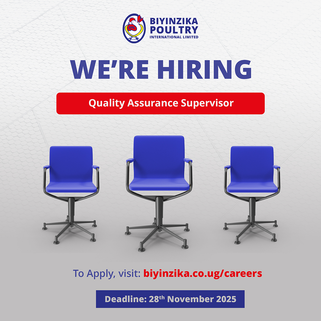 Join the Team That’s Feeding Uganda.

We're is looking for dedicated professionals to fill key roles in our Operations and Quality teams.

If you’re ready to grow with an industry leader, we want to hear from you.

 👉 Apply now at: biyinzika.co.ug/careers