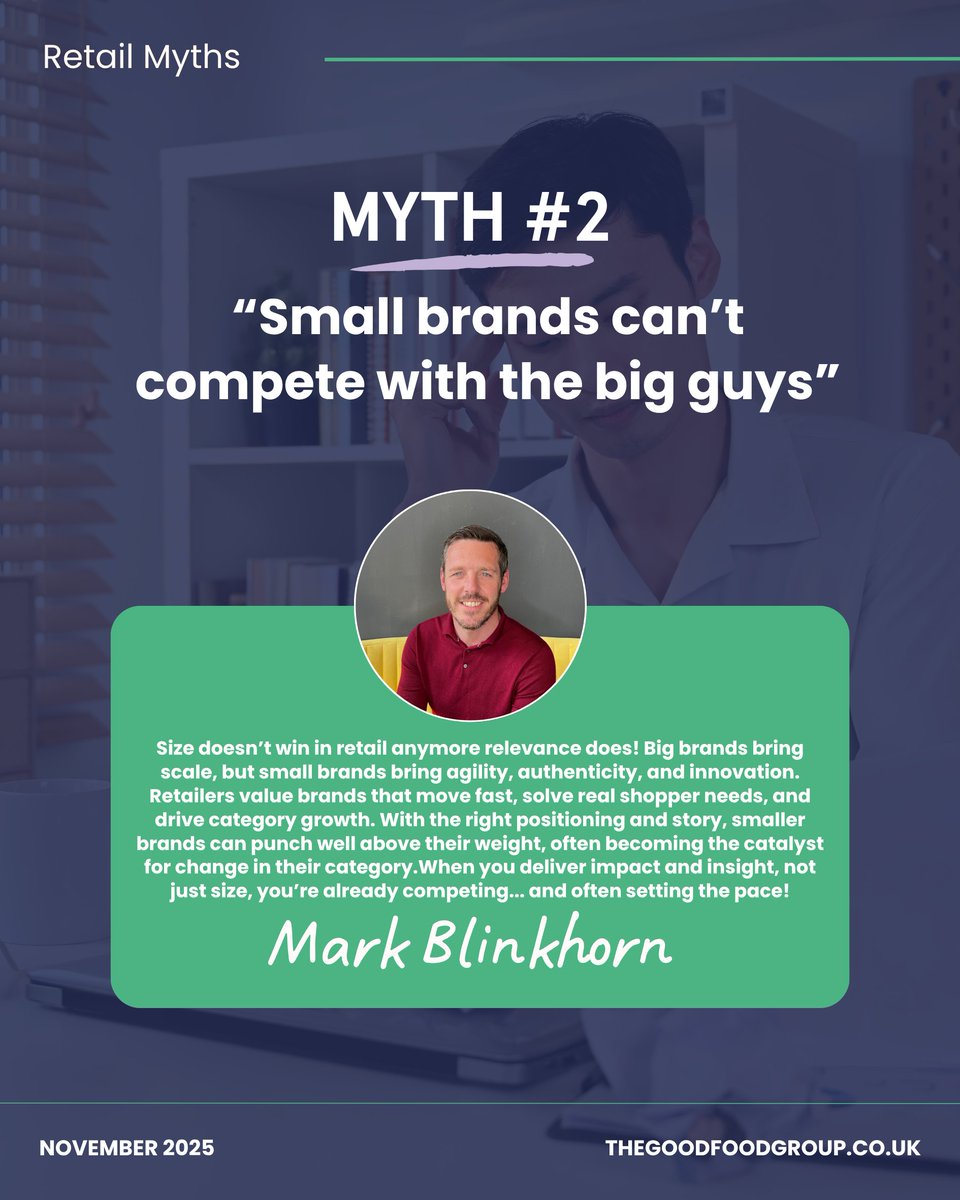 GoodFoodGroup_'s tweet image. We hear lots of retail myths, from "buyers only care about taste" to "once you're listed, you've made it."

So, this week we've asked the team to break down what's really true when it comes to getting into retail.

Swipe through to see the biggest myths  👉