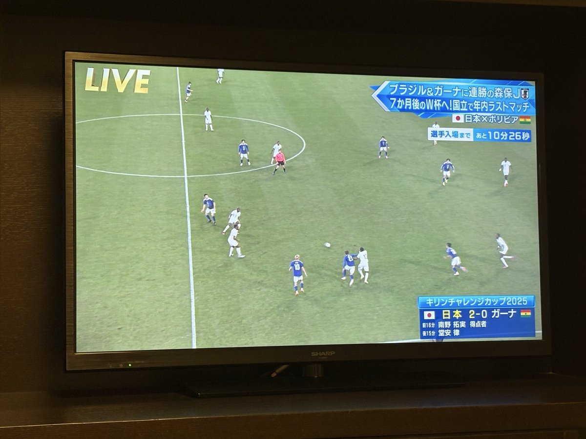 頑張れー⚽️

#サッカー日本代表