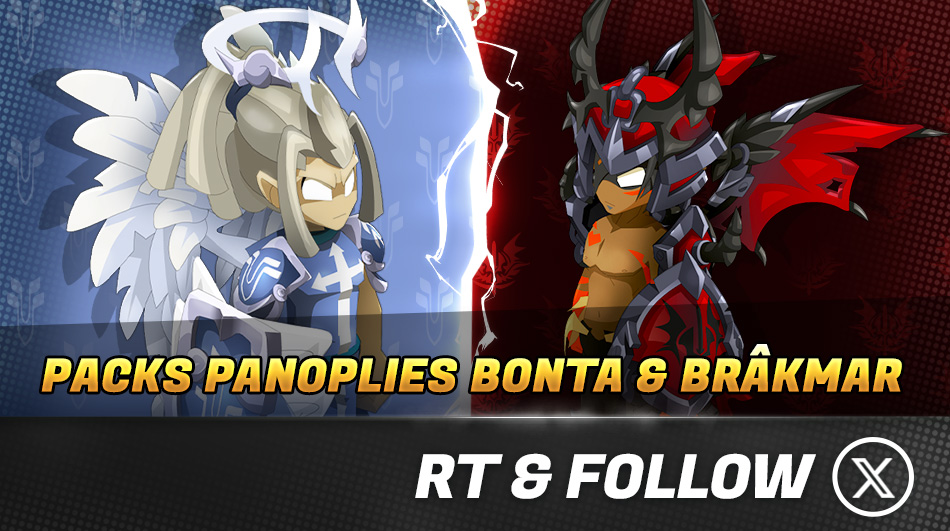 DofusTouch's tweet image. 👼 Affichez votre allégeance à l’une des deux cités emblématiques du Monde des Douze avec les Packs Bonta et Brâkmar ! 😈

🔁 RT + Follow pour tenter de remporter un pack Bonta ET un pack Brâkmar !