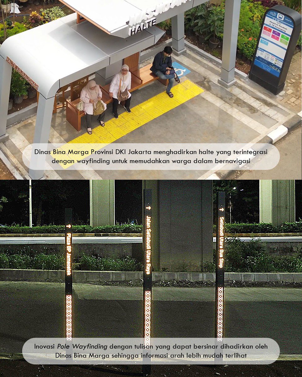 BinaMargaDKI's tweet image. Kamu pernah bingung cari arah atau rute angkutan terdekat? 
Wayfinding hadir sebagai sistem informasi atau penunjuk arah.

Lihat selengkapnya melalui:
binamarga.jakarta.go.id/berita/view/wa…

@DKIJakarta 

#DKIJakarta #BinaMargaDKI #Wayfinding #PenunjukArah #Trotoar #Halte #RamahPejalanKaki