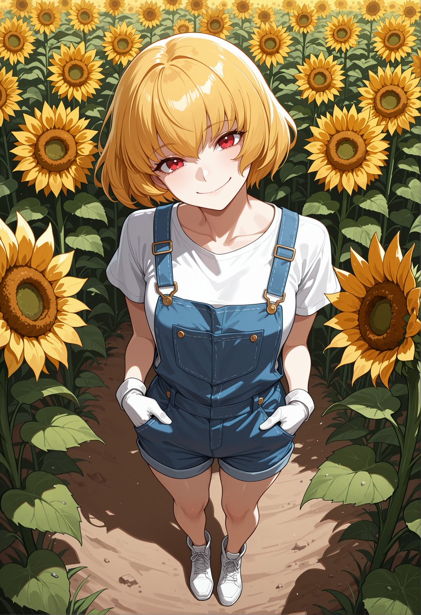 AIAnimeVibes's tweet image. Golden hour? Nah, golden flower 🌻😉